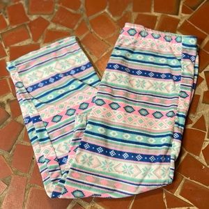 Bright funky extremely soft crop pajamas bottoms, size 2X